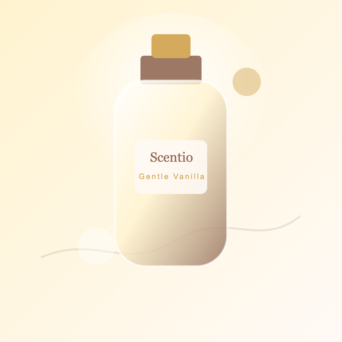Scentio fragrance bottle visual for gentle-vanilla-mist
